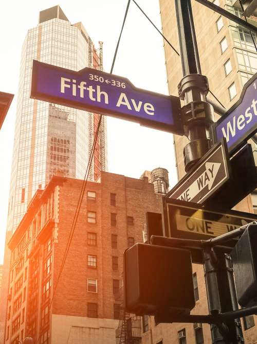 Fifth Avenue sign in New York City