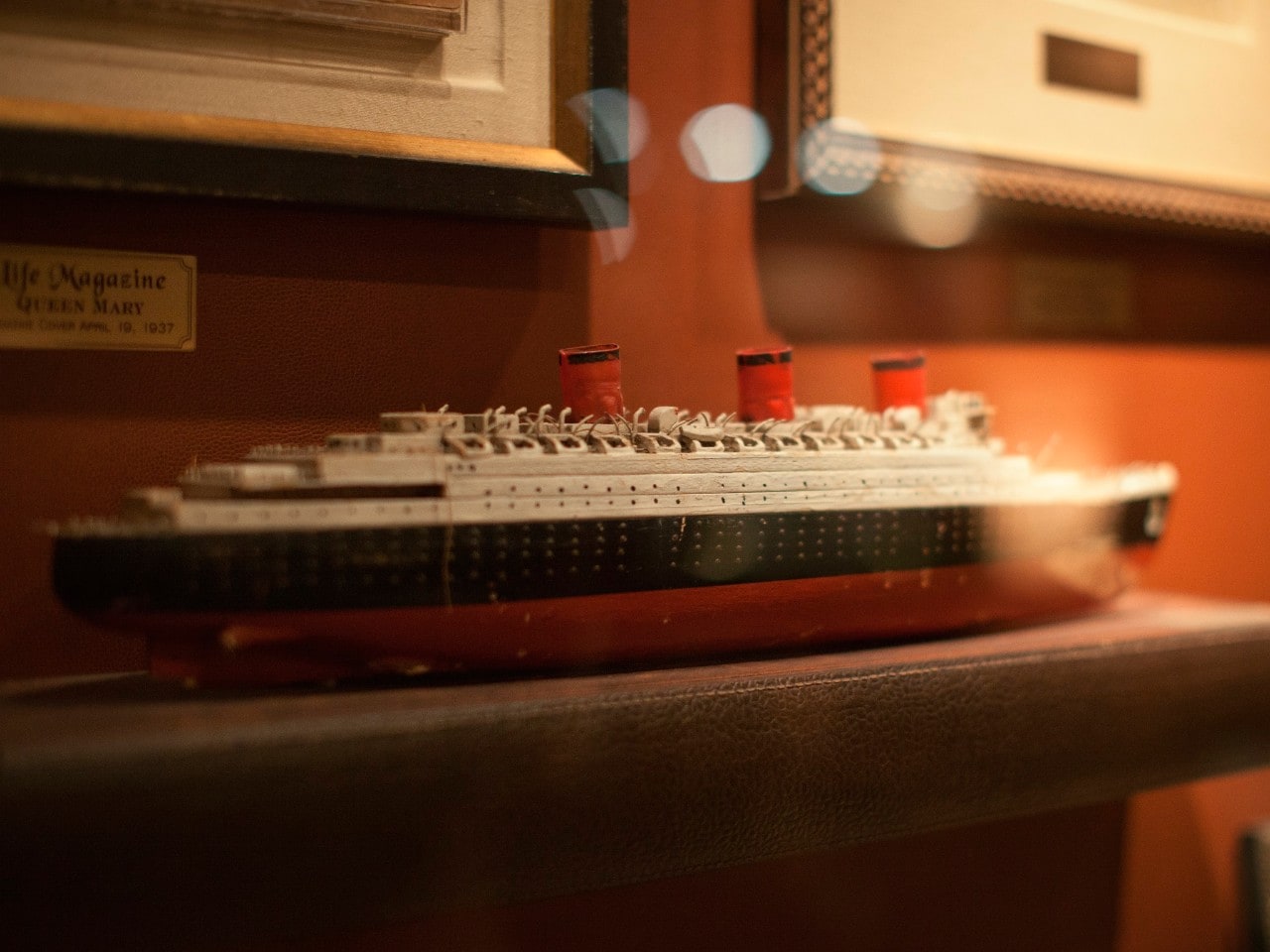 Historic ship model in Commodore Club