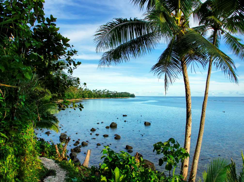 Ocean view along Lavena Costal Walk on Taveuni Island, Fiji. Taveuni is the third largest island in Fiji.; Shutterstock ID 532384480; Invoice Number: -