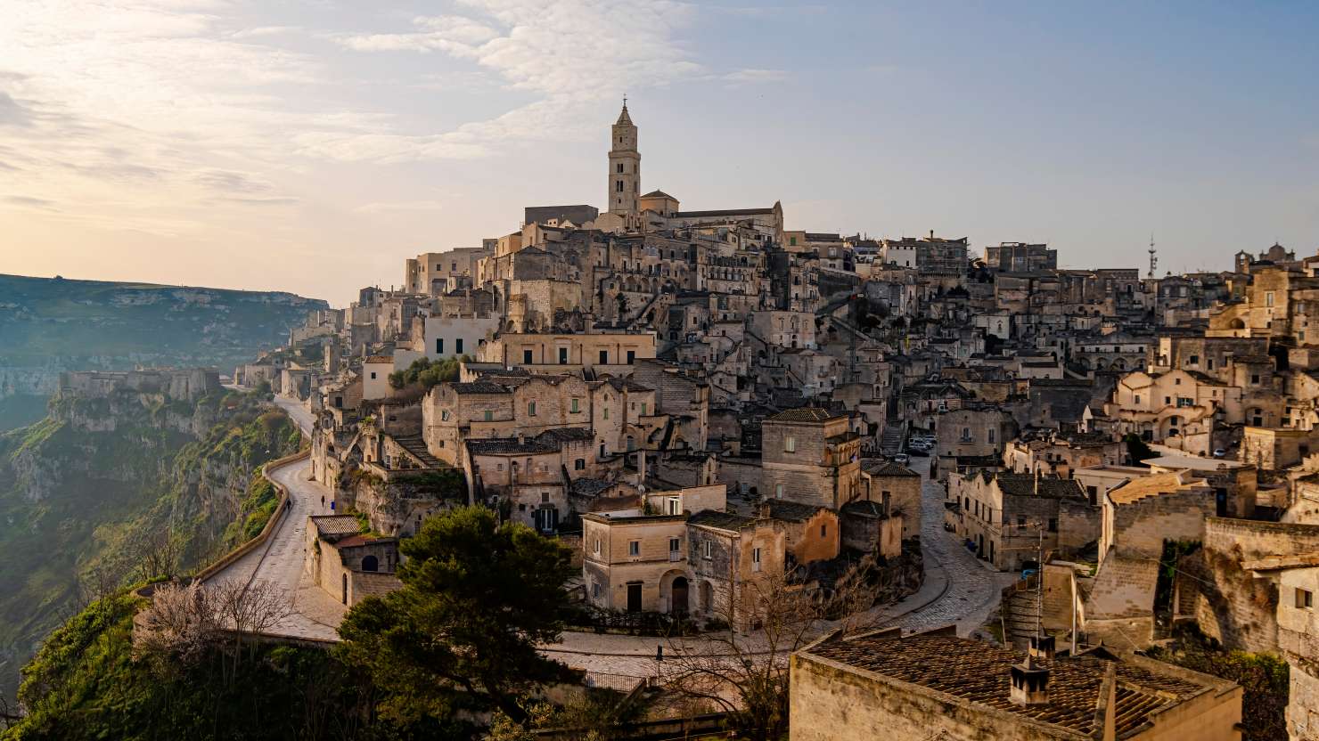 Ancient town of Matera (Sassi di Matera) . UNESCO world Heritage site,  Basilicata, southern Italy.