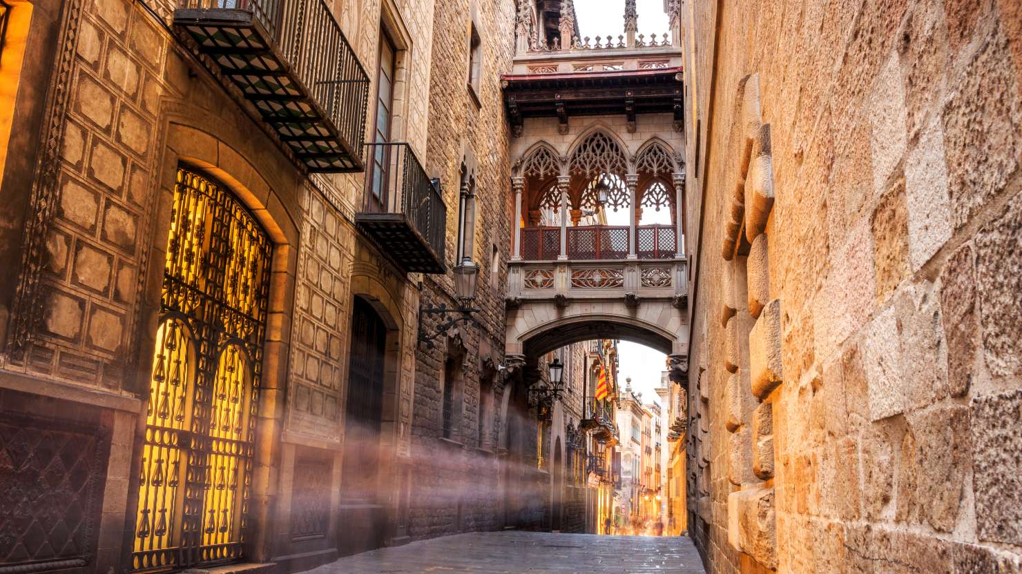 Barri Gotic quarter of Barcelona, Spain