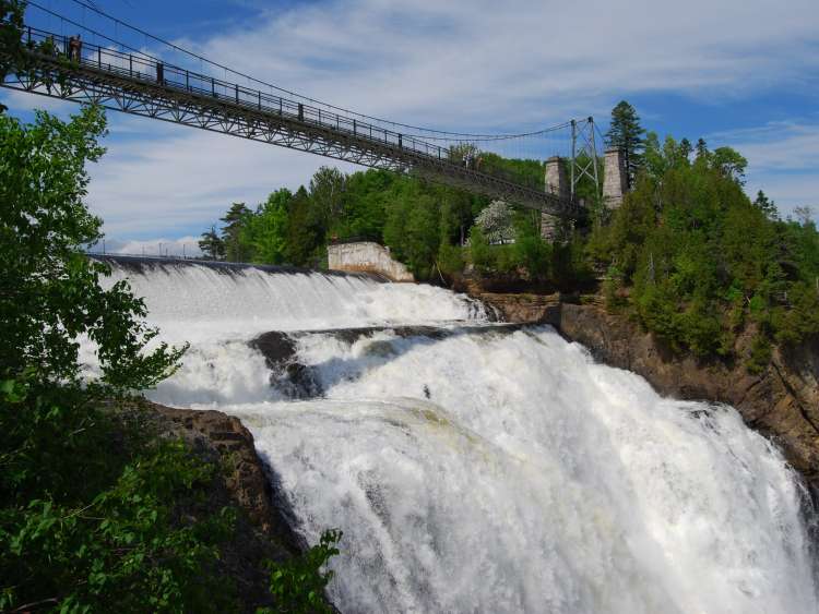 Chute Montmorency waterfall, Quebec, Canada; Shutterstock ID 199379063