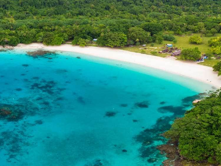 Tropical beach in Luganville, Vanuatu