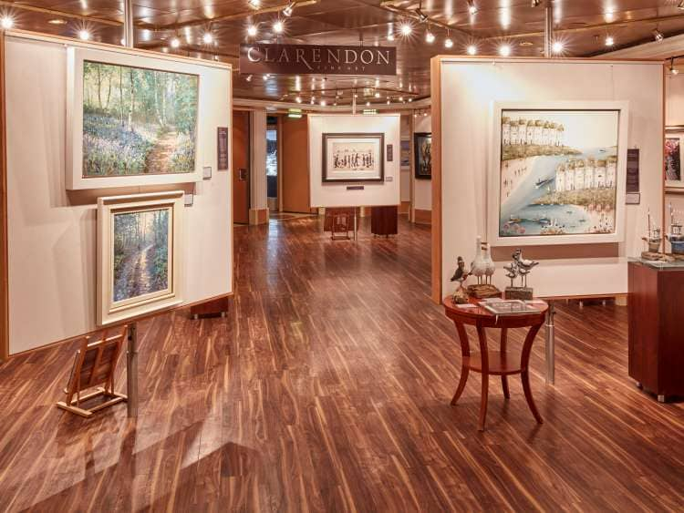 The Clarendon Fine Art Gallery on board Cunard's Queen Elizabeth