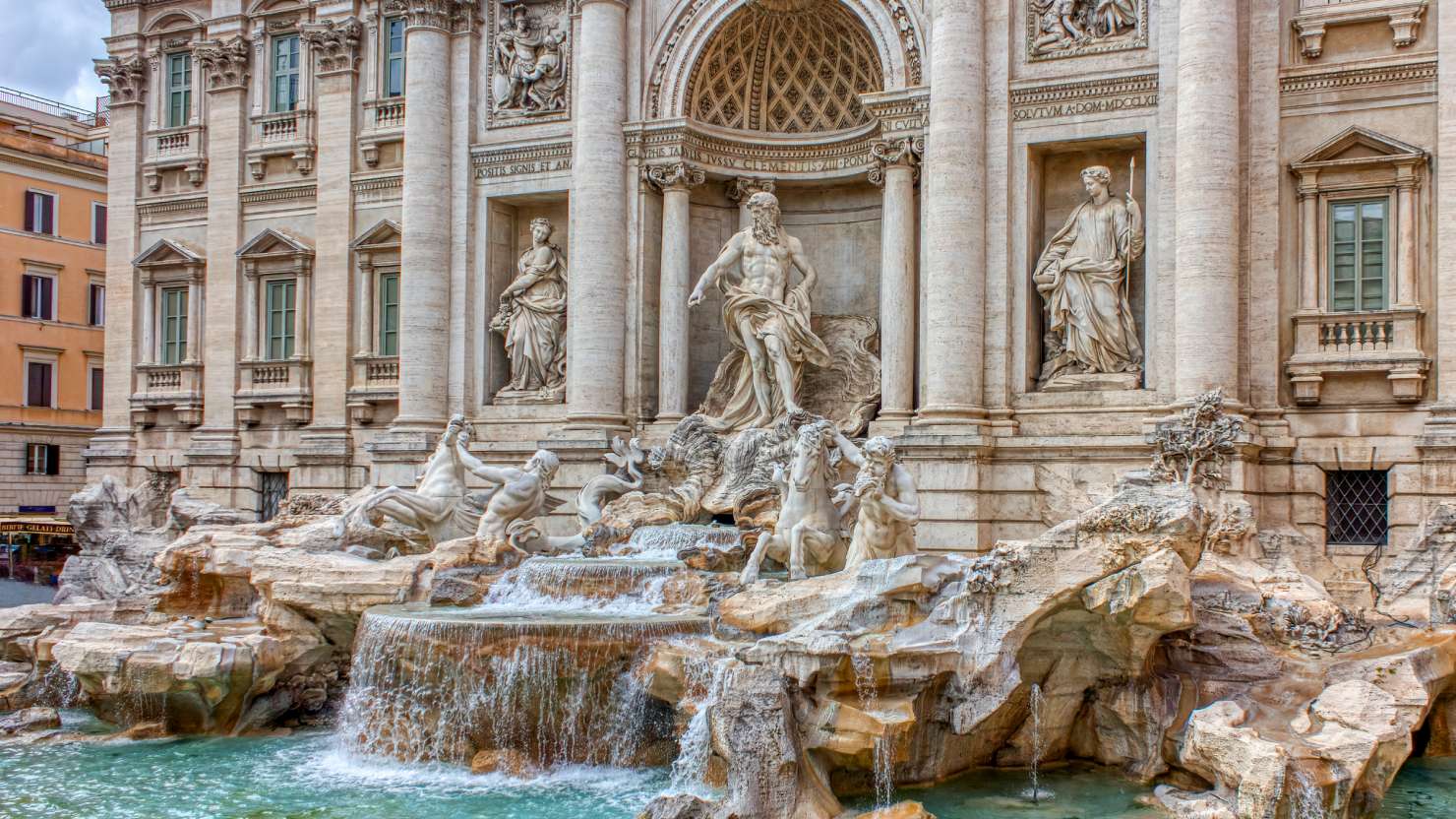 The Trevi Fountain in Rome, Italy