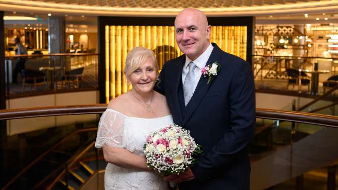 Queen Anne's first wedding at sea