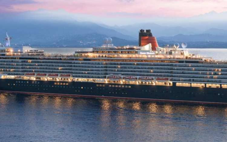 Queen Elizabeth at sea