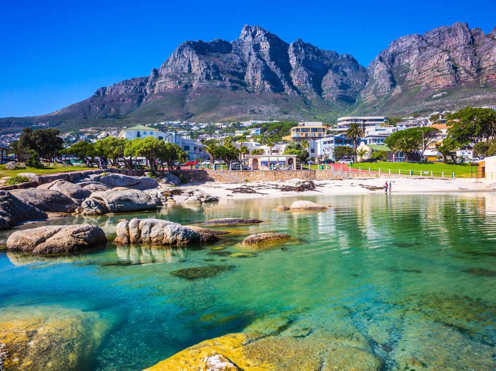 Panorama of Cape Town, South Africa. The city beach against magnificent mountains; Shutterstock ID 438090133; Invoice Number: -