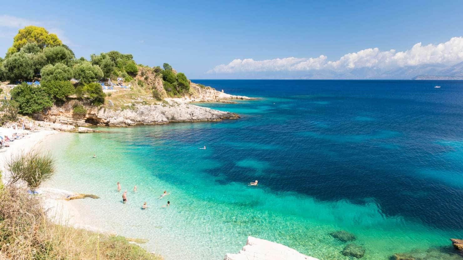 Beach in Corfu, Greece