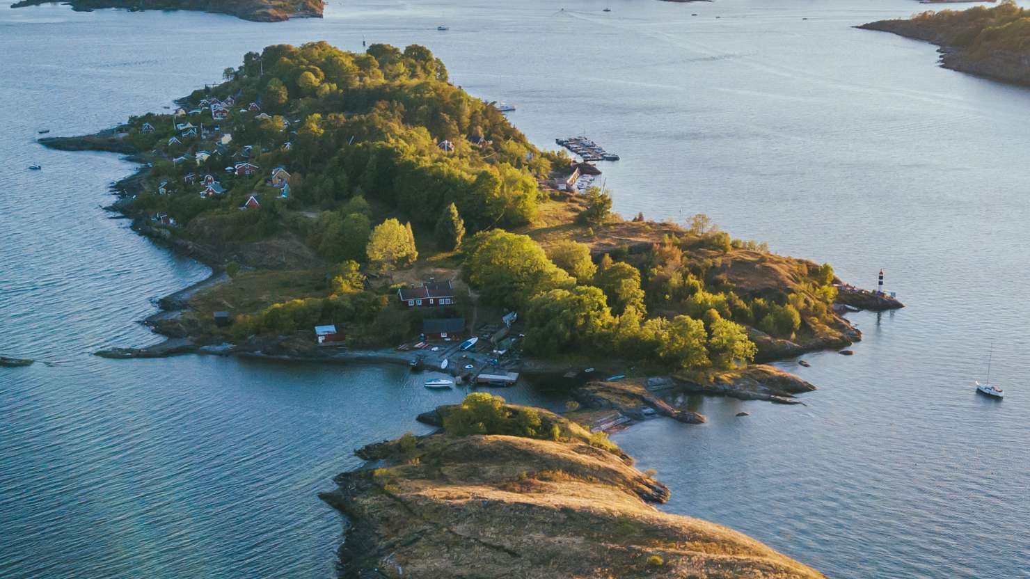 Oslofjord islands at sunrise 