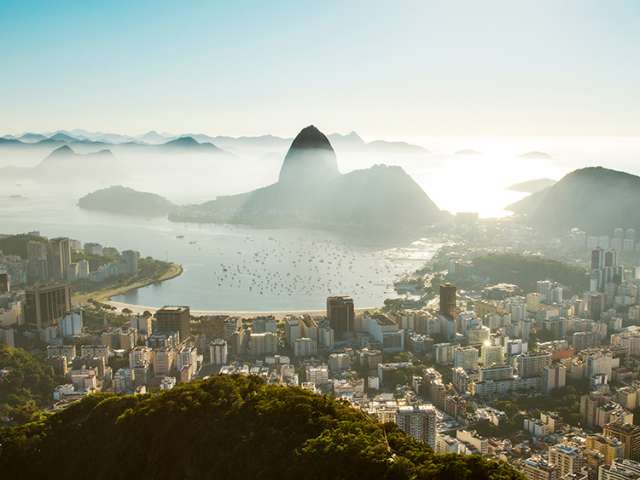 Sugarloaf mountain and skyline of Rio de Janeiro, Brazil