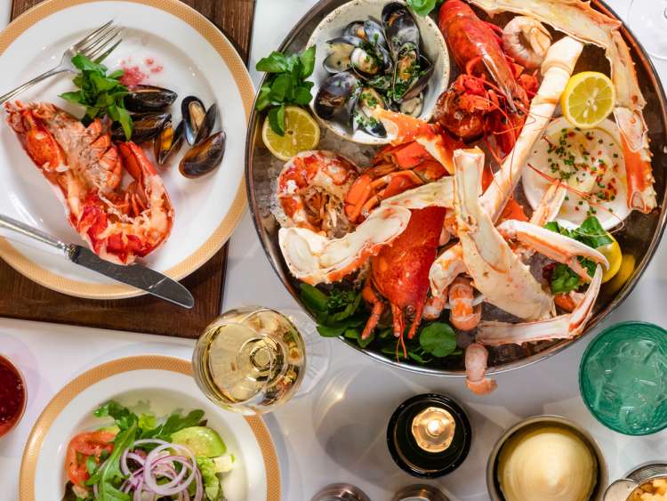 Retouched image for Cunard - Steakhouse at the Verandah. Fruits de Mer platter for two.
Picture date: Sunday November 4, 2018.
Photograph by Christopher Ison Â©
07544044177
chris@christopherison.com
www.christopherison.com