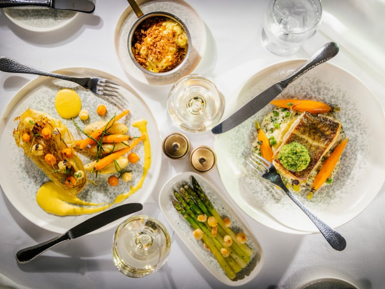 Selection of regional dishes found in alternative dining Dinner at the Lido on Cunard's Queen Victoria