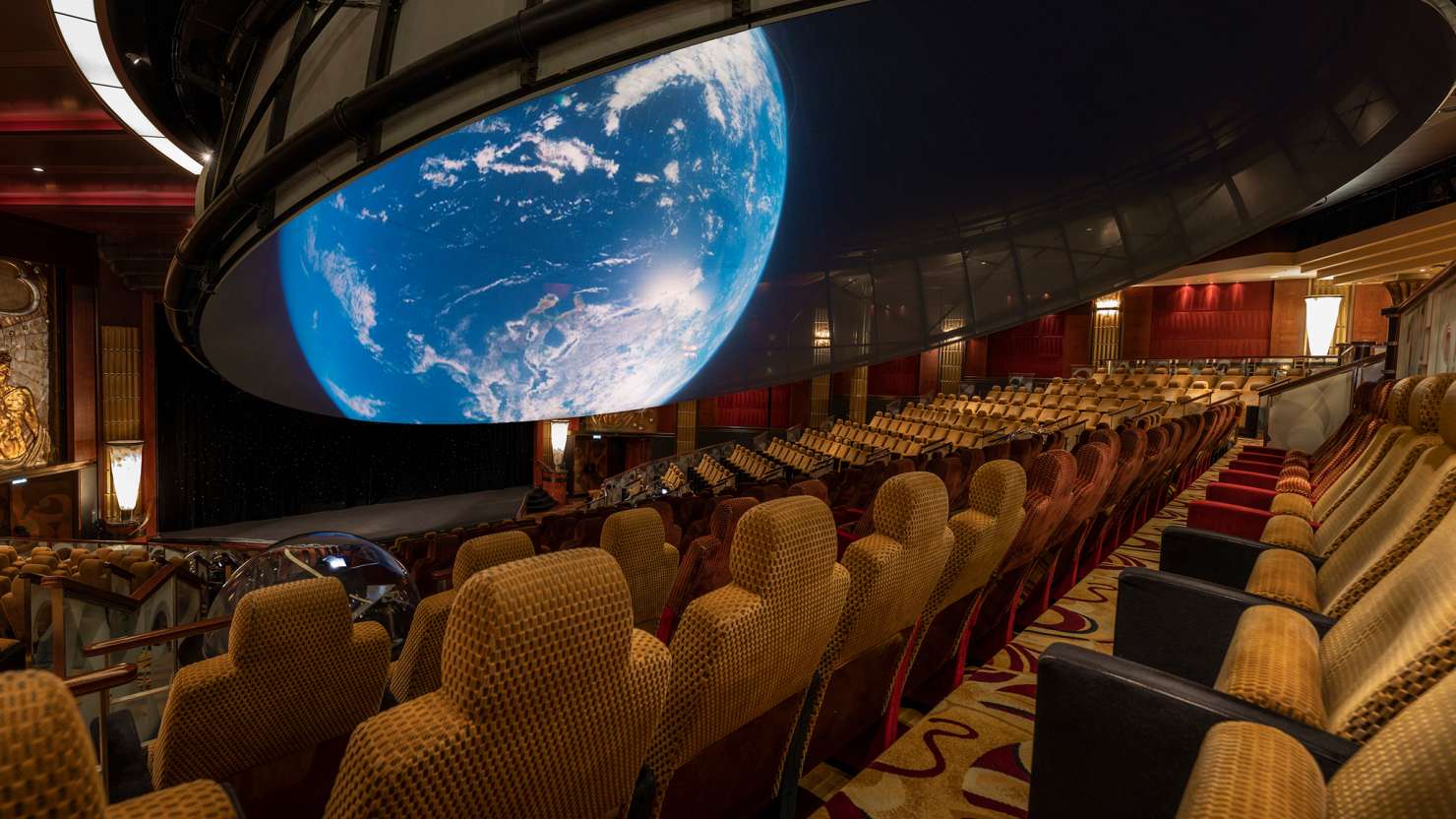 The planetarium inside Illuminations on board Queen Mary 2