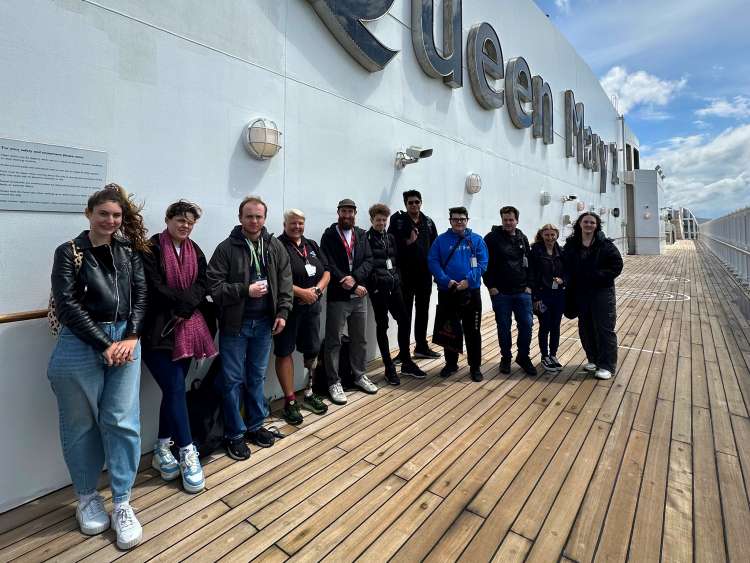 King's Trust group on board Queen Mary 2