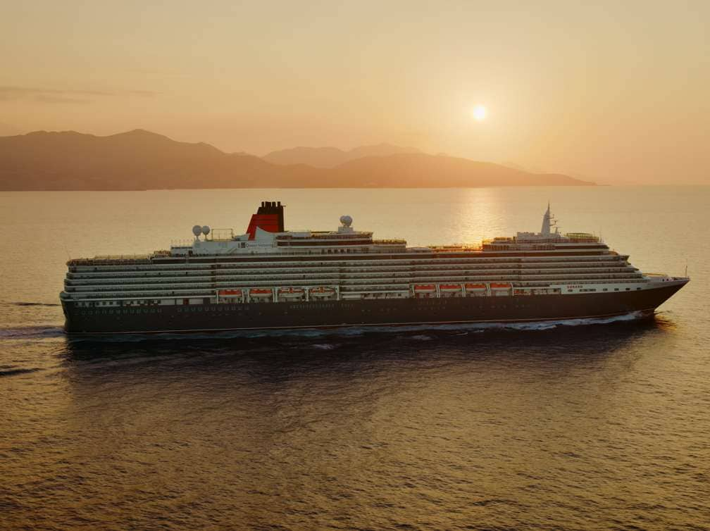 Cunard cruise ship Queen Victoria sailing in the Mediterranean 