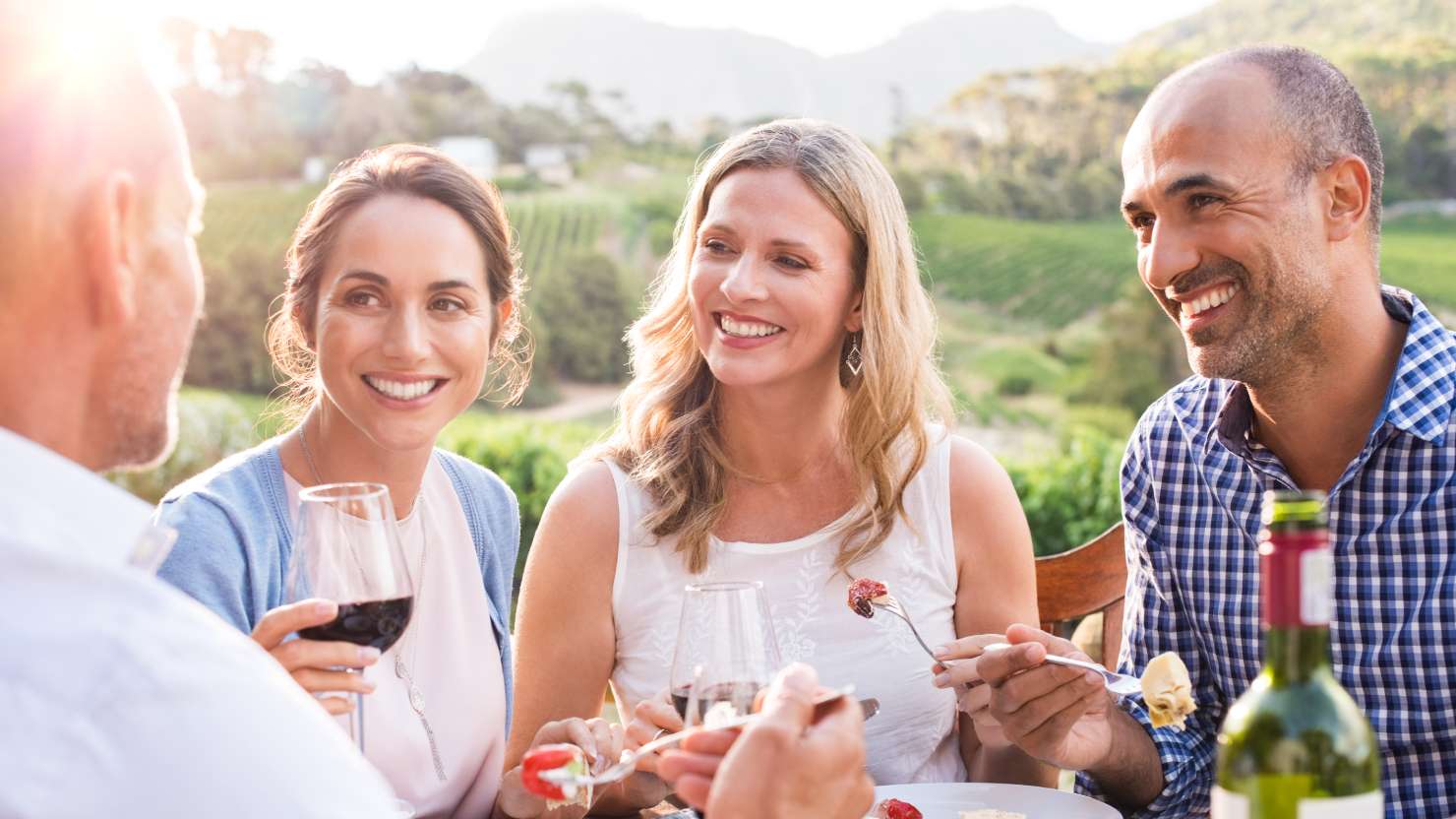 A group of friends enjoying their tailored Shore Experience by Cunard.