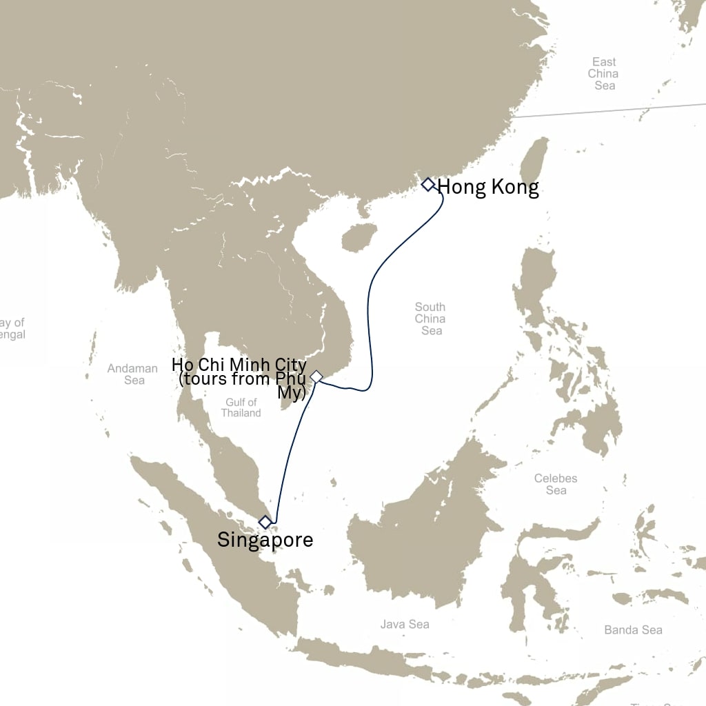 6 nights - Hong Kong To Singapore - March 2025 - Cunard