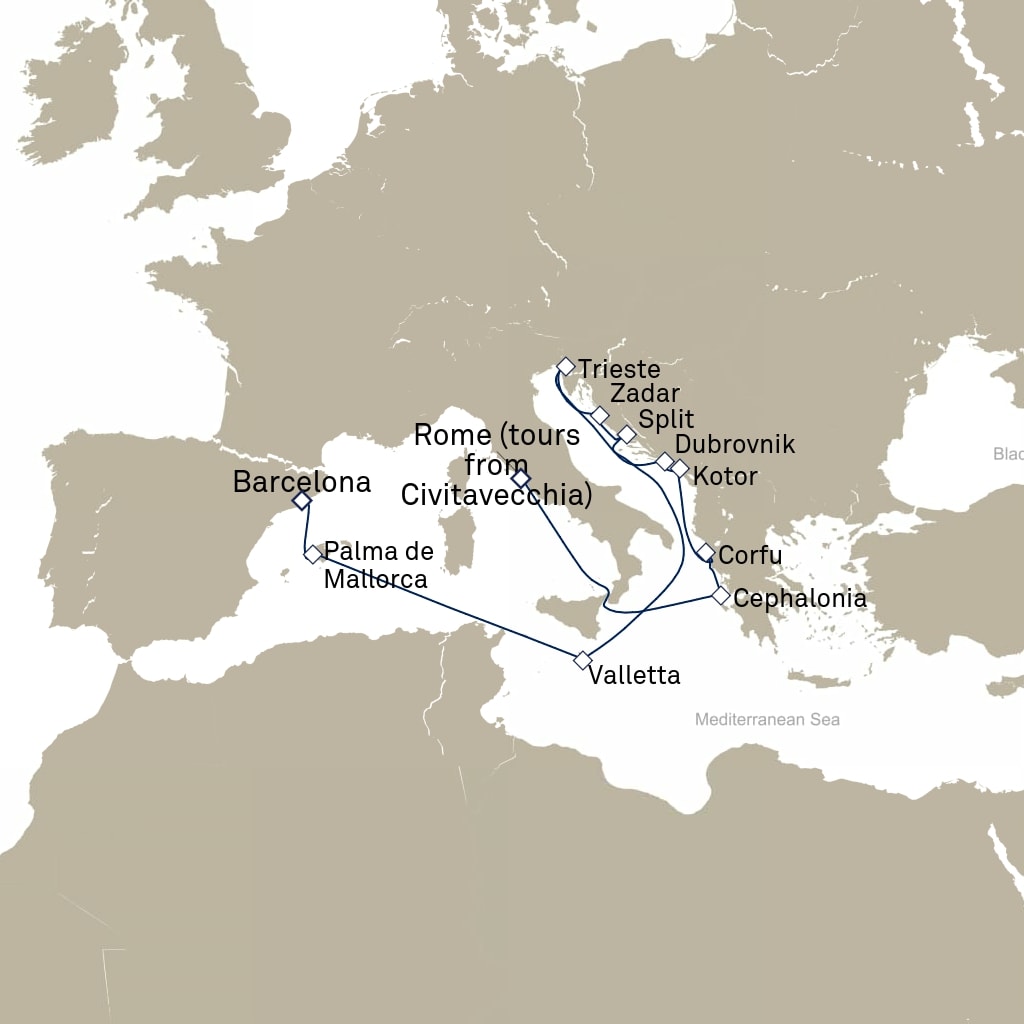 14 nights - Italy and the Adriatic - September 2024 - Cunard